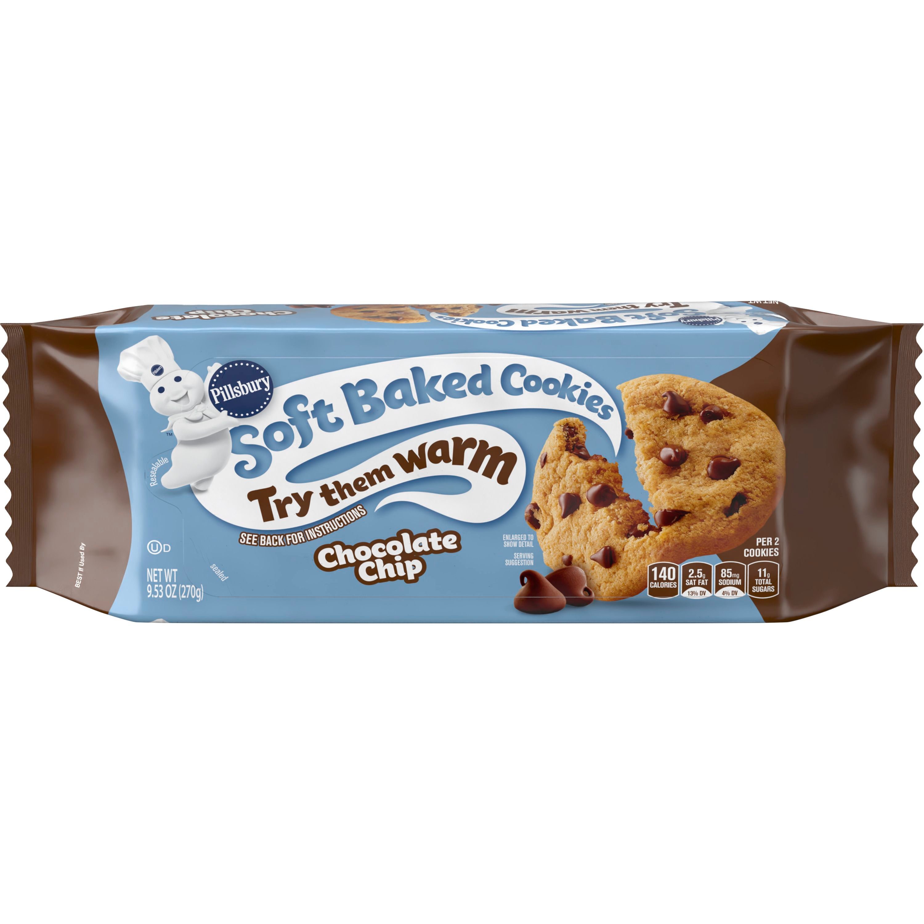 Pillsbury™ Soft Baked Chocolate Chip Cookies 18 Count - Front