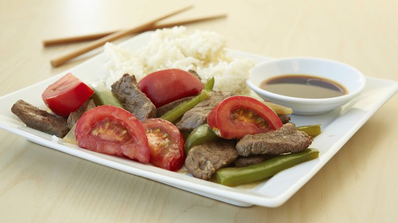 Pepper Steak with Rice