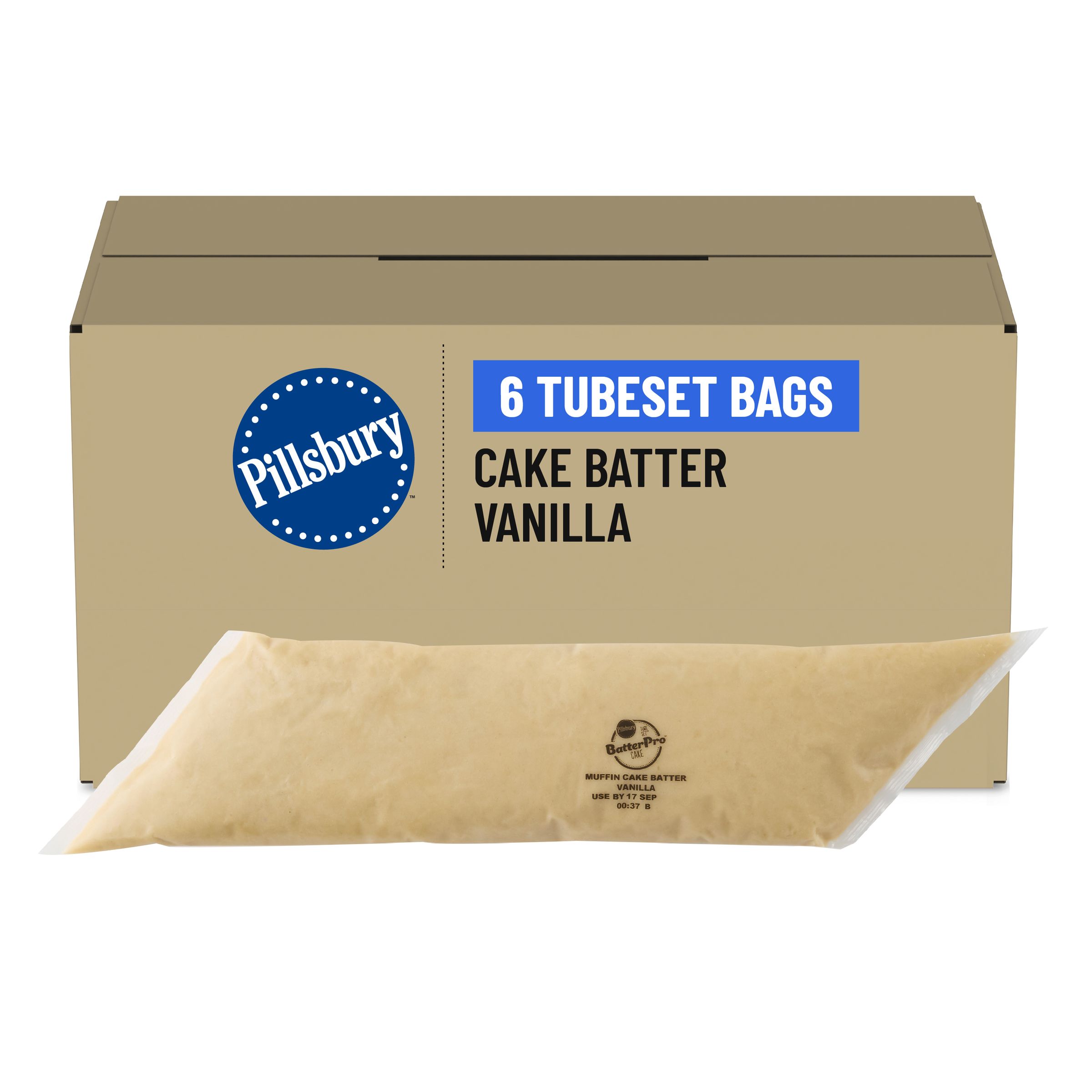  Case Optimized Hero Pillsbury BatterPro Frozen Cake Batter TubeSet Vanilla 6/3 LB