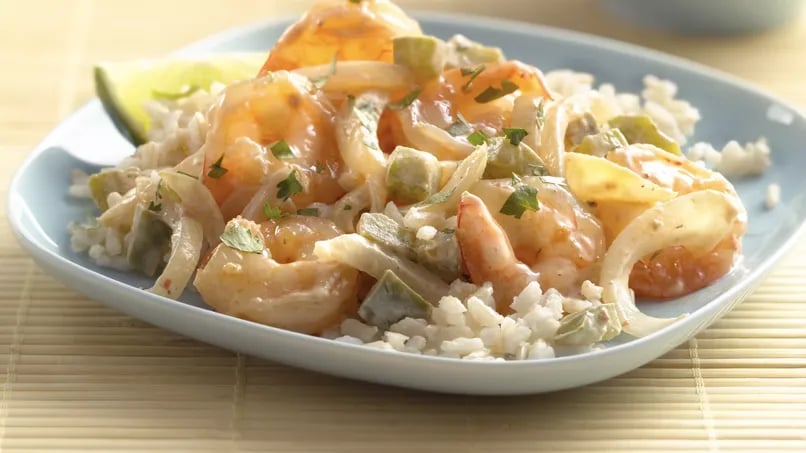 Key Lime Shrimp Red Curry