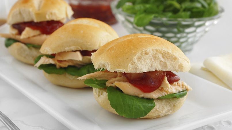 Turkey and Cranberry Sliders with Browned Sage Butter