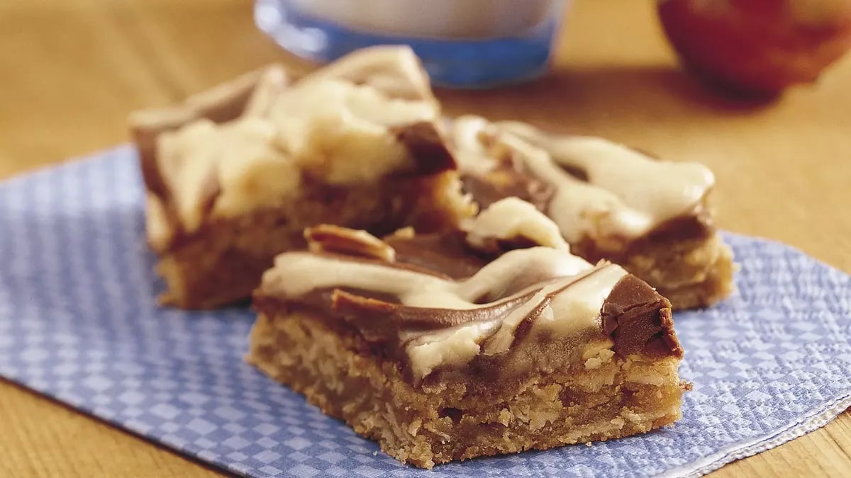 "Marbleous" Peanut Butter Squares