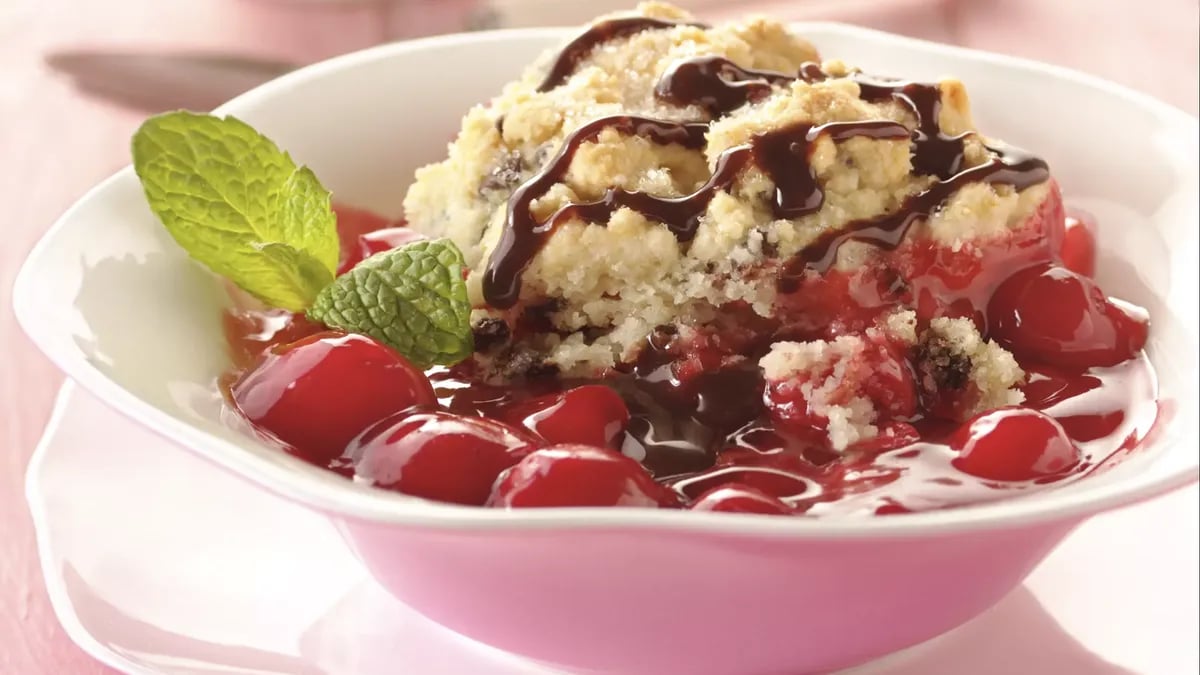 Chocolate Chip-Cherry Cobbler