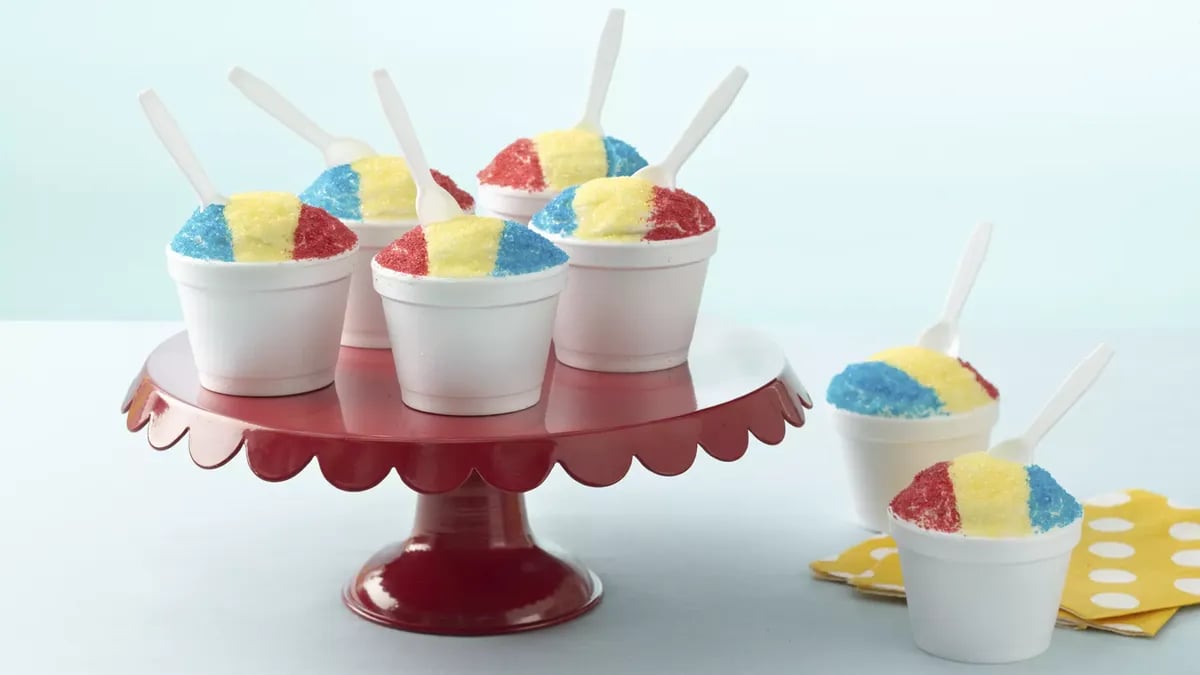 Snow Cone Cupcakes 