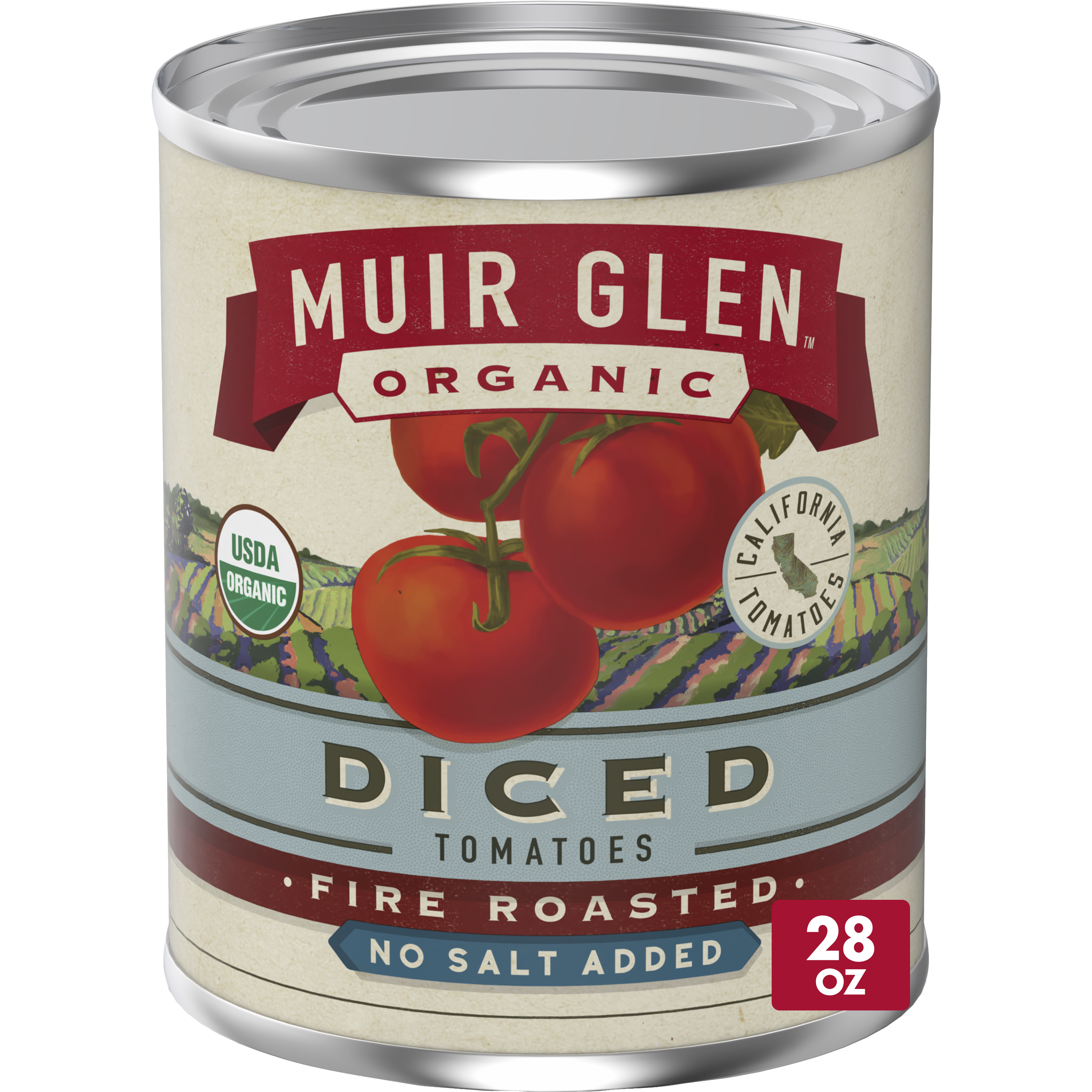 Fire Roasted Diced Tomatoes No Salt Added | Muir Glen