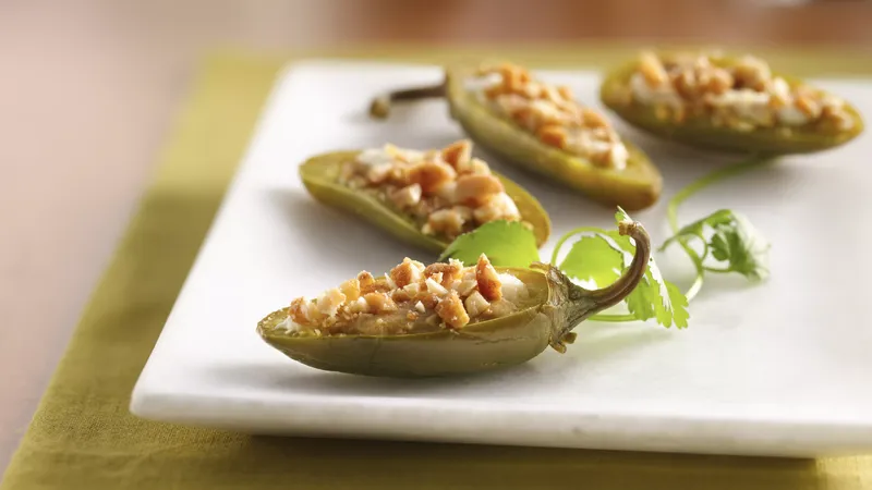 Thai Peanut Stuffed Jalapeños