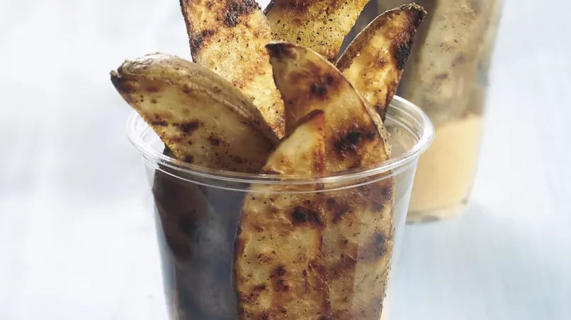Grilled Potato Wedges with Barbecue Dipping Sauce