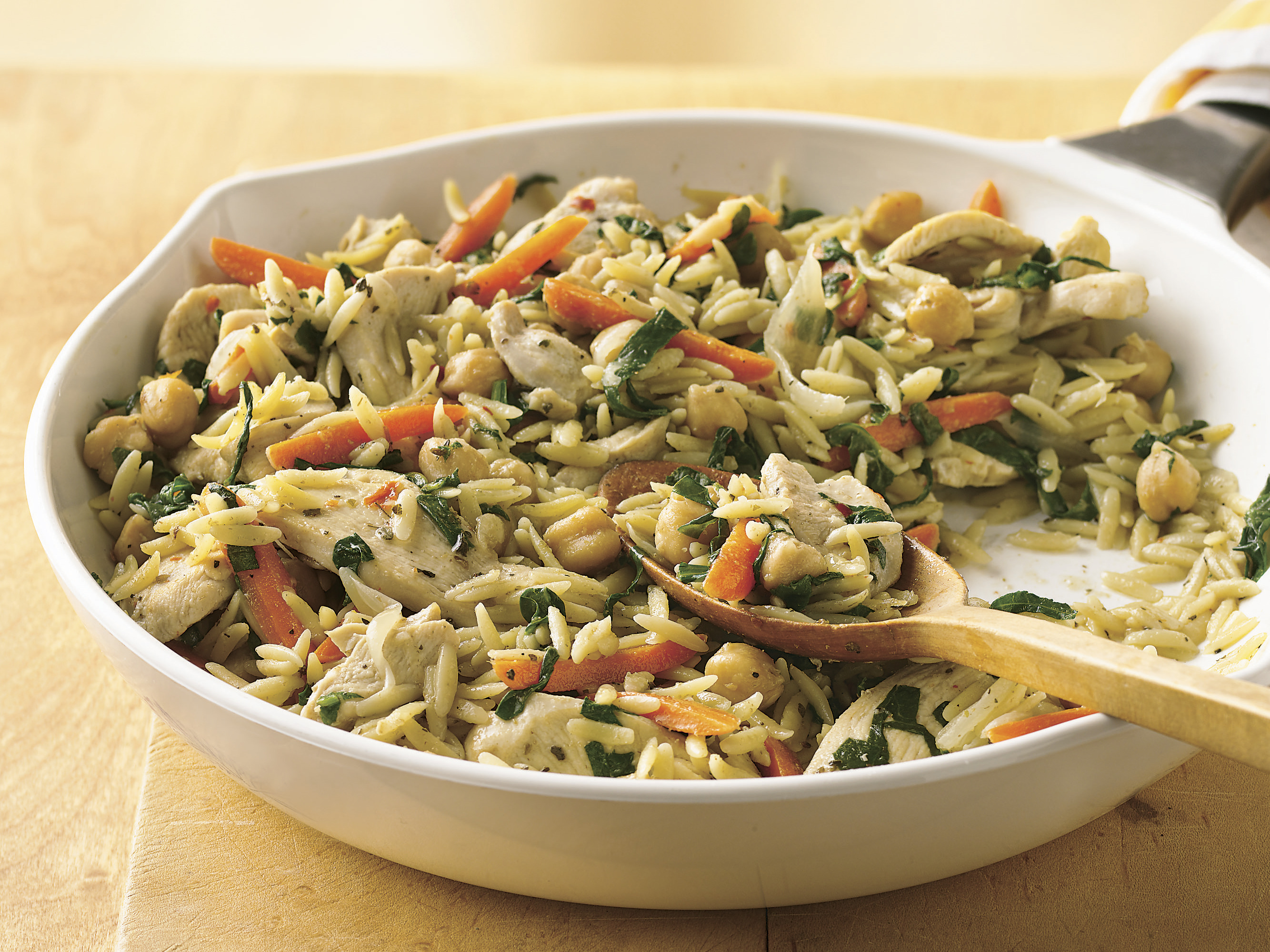 Spicy Chicken And Orzo Skillet Recipe - BettyCrocker.com