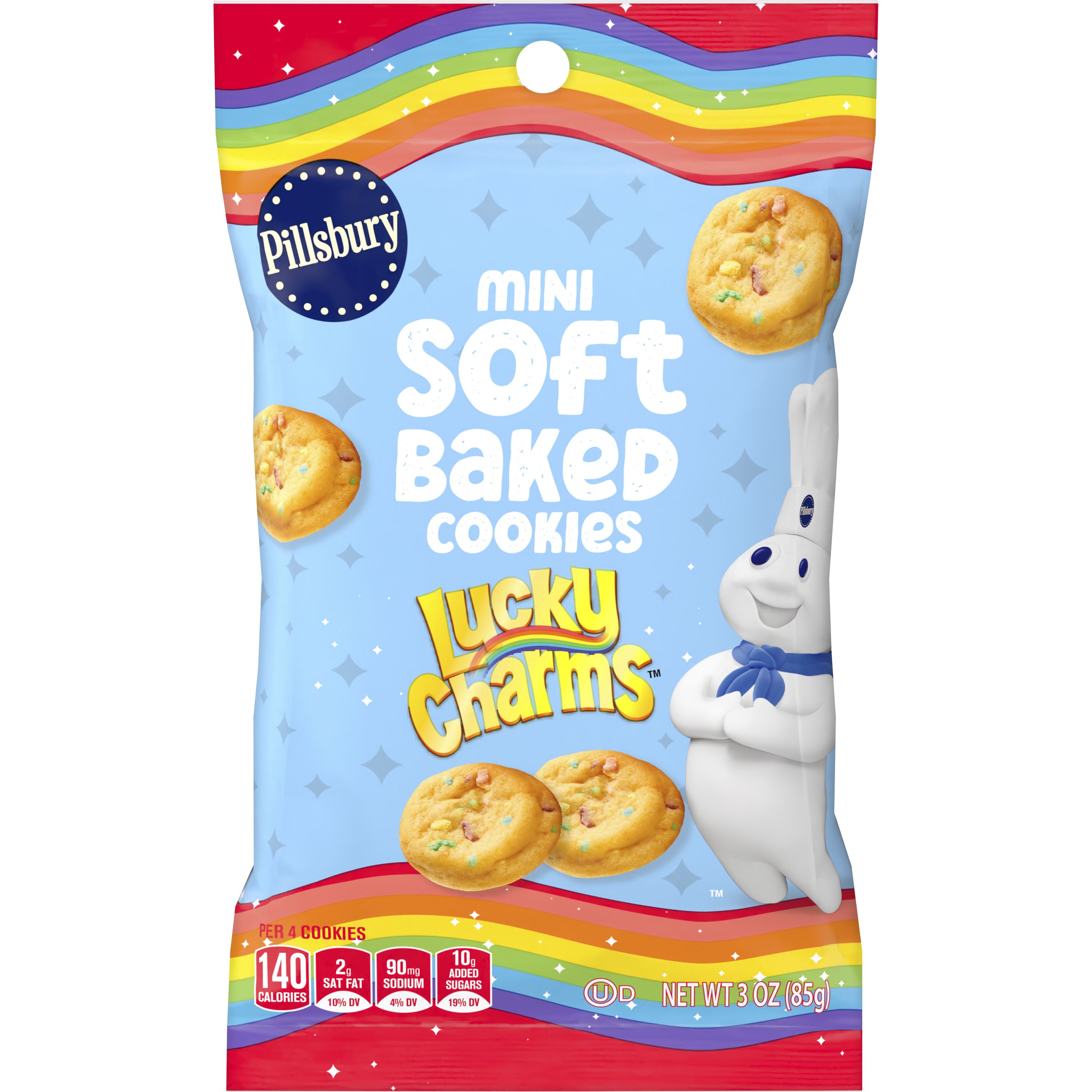 Pillsbury Soft Baked Lucky Charms Cookies, 3 OZ - Front