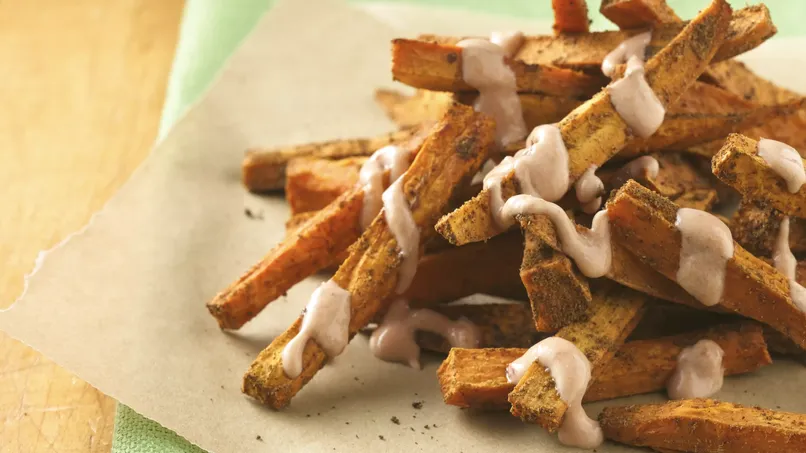 Cajun Sweet Potato Fries with Yogurt Dipping Sauce