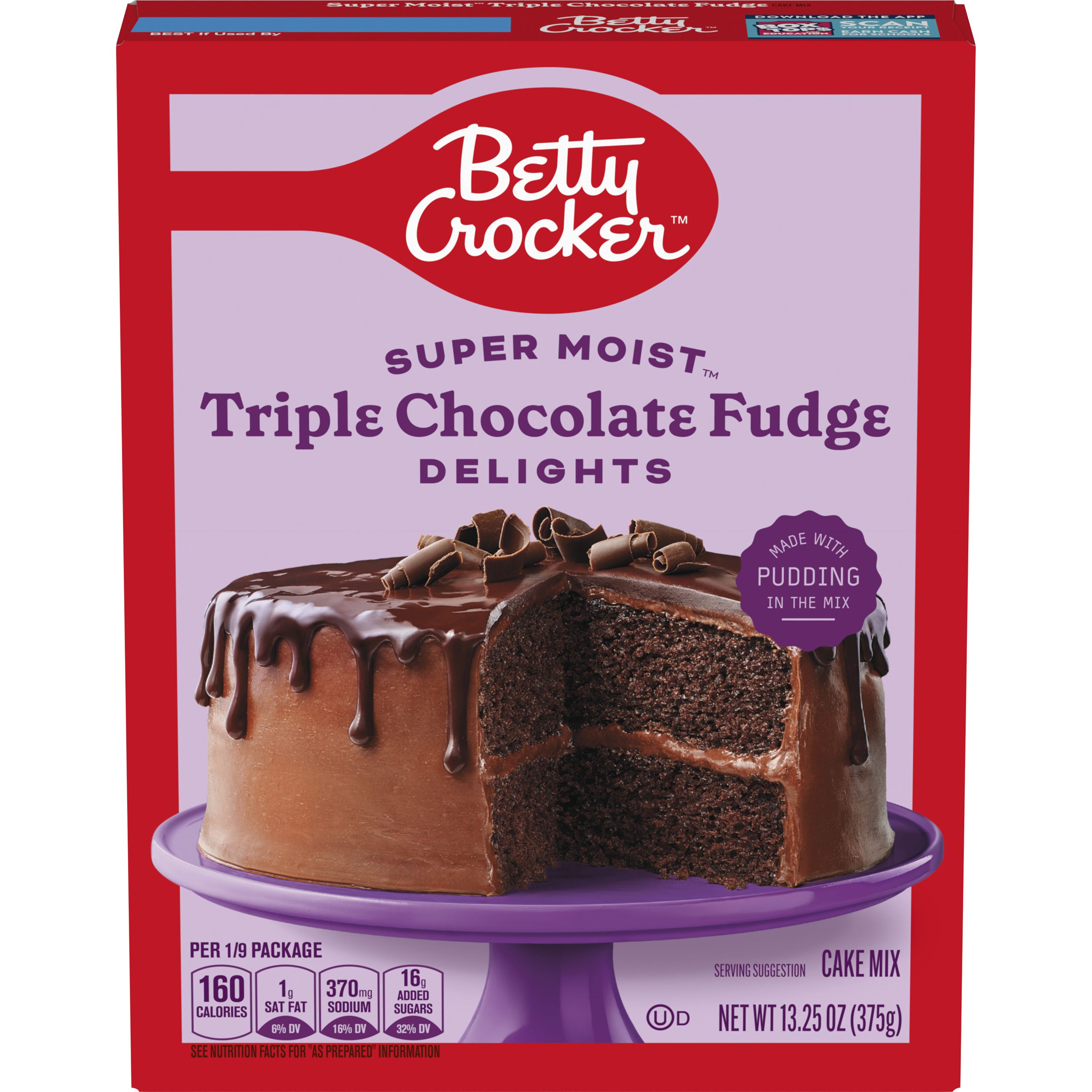 Betty Crocer Triple Choco Fudge Cake Mix 13.25oz