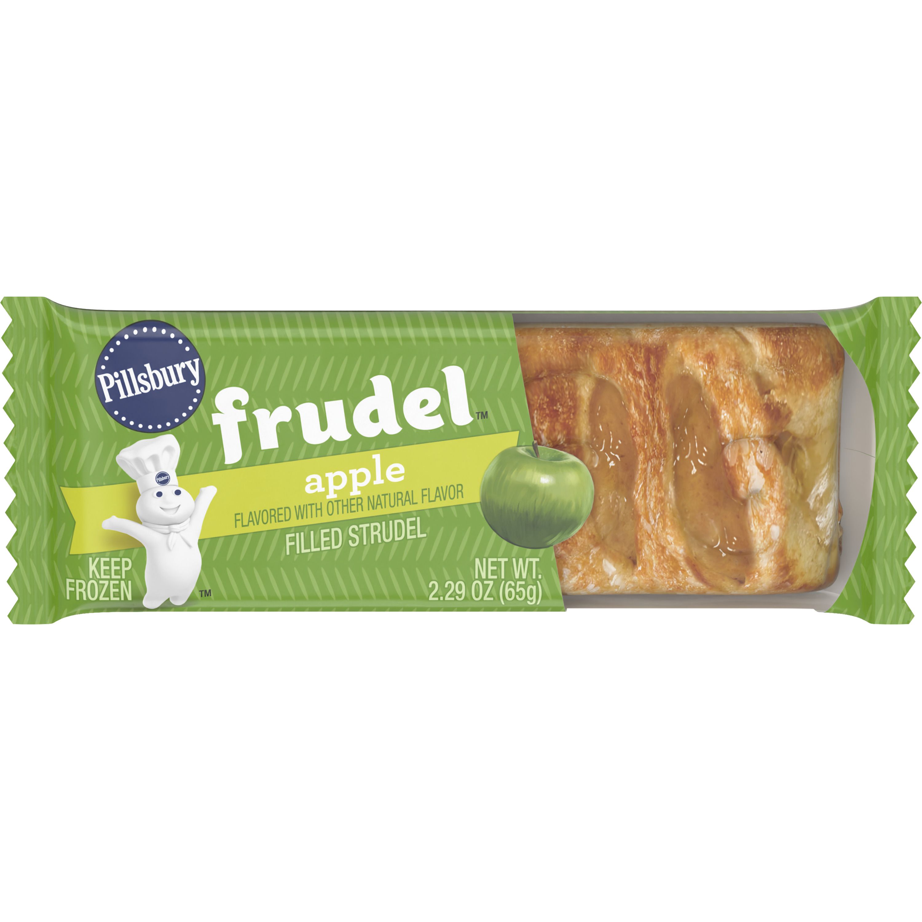 Front - 3D Pillsbury Frozen Meals Frudel Single Serve Pouch Apple 72/2.29 OZ