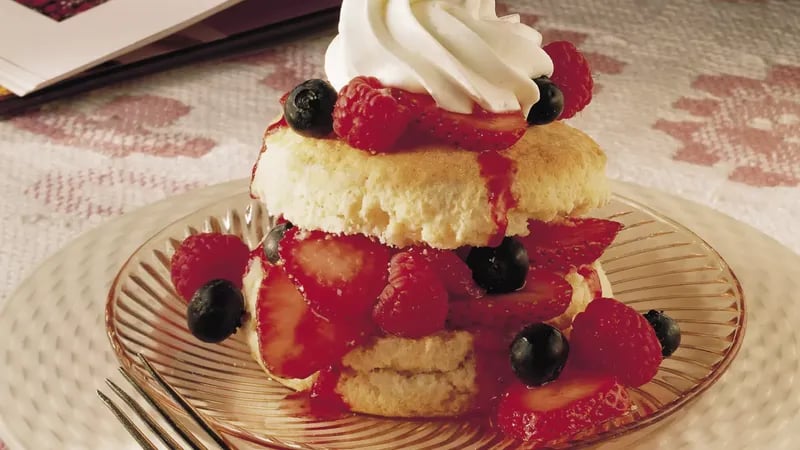 Three-Berry Shortcakes