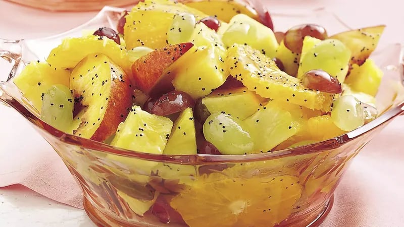 Fresh Fruit with Honey Poppy Seed Dressing