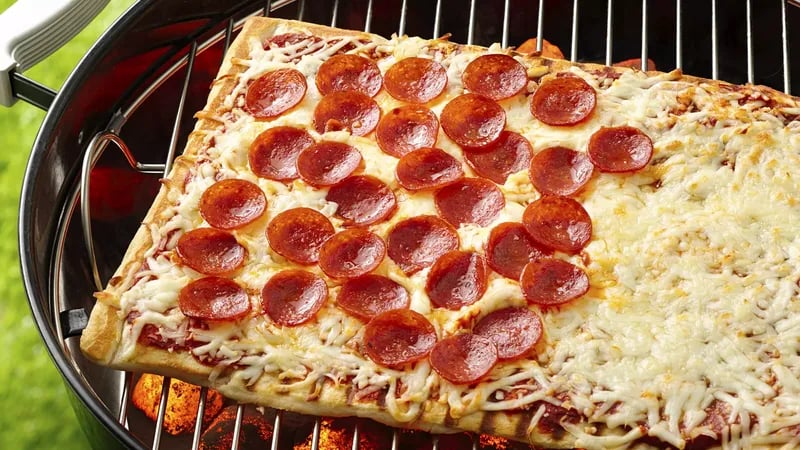 Grilled Half-and-Half Pizza