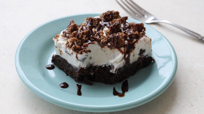 Ice cream with top brownie