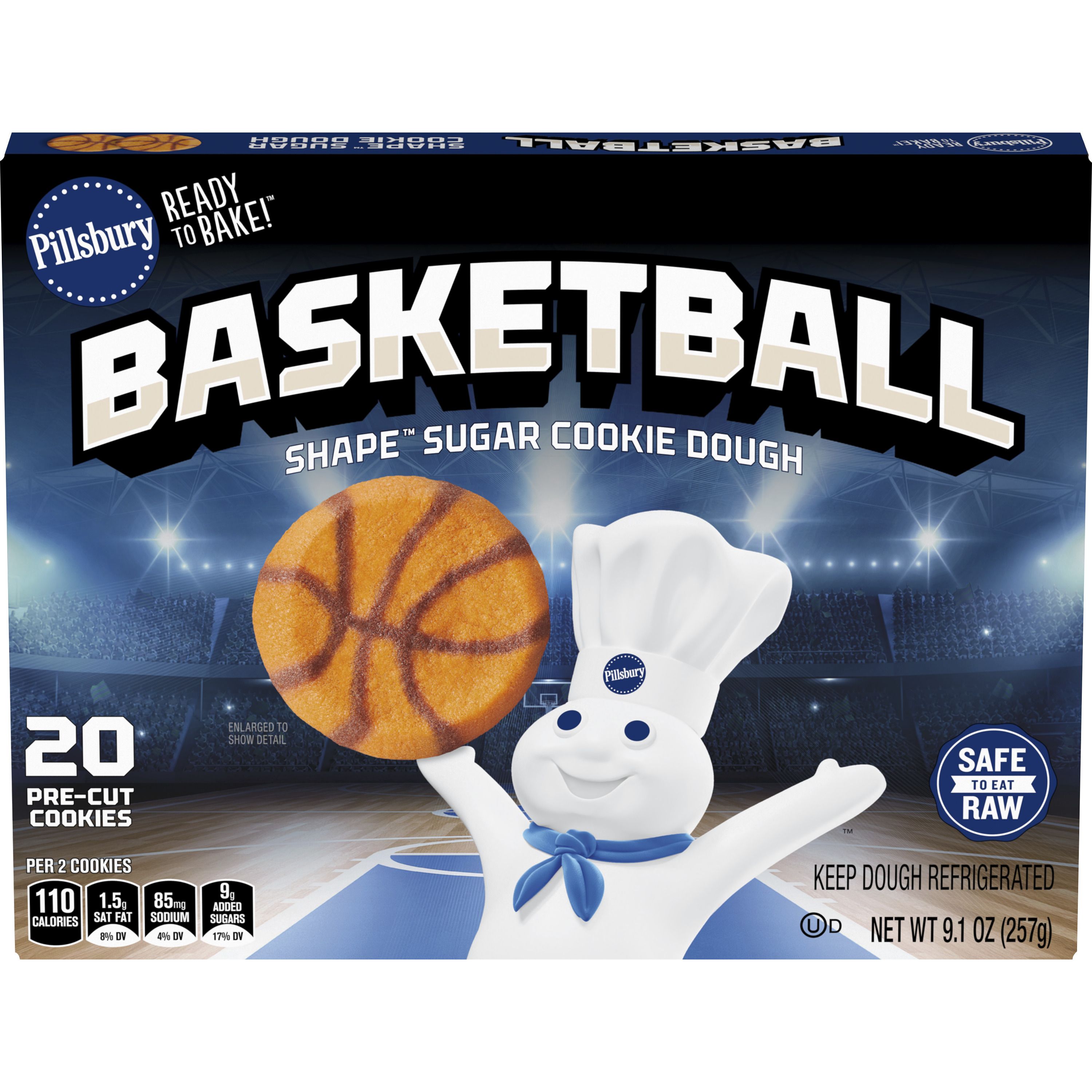 Pillsbury™ Shape™ Basketball Cookie Dough - Front
