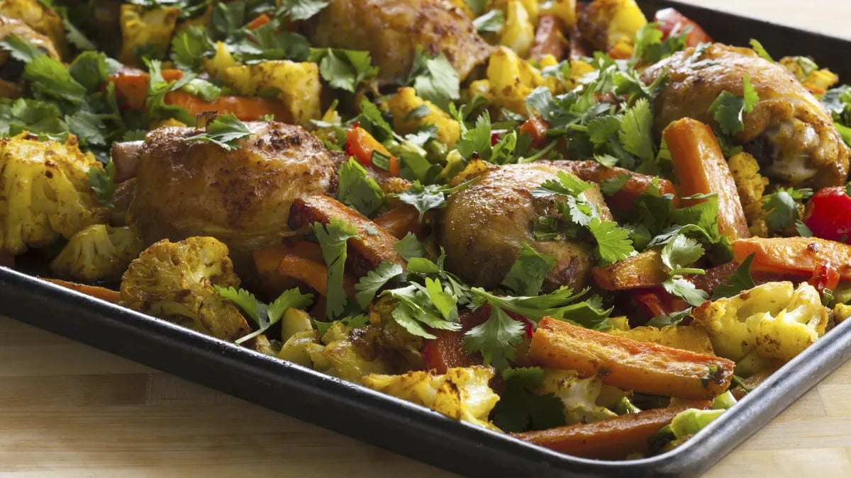 One-Pan Curried Chicken Dinner