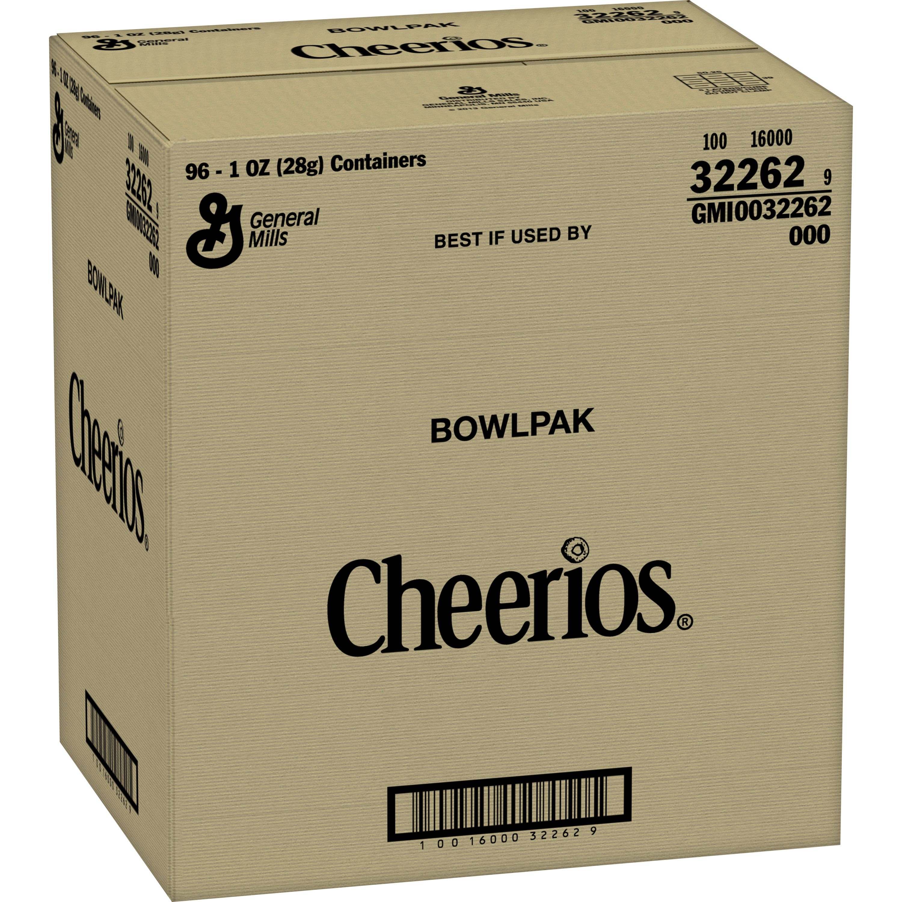 Case - Left Front 3D Cheerios(TM) Cereal Single Serve Bowlpak 1 oz