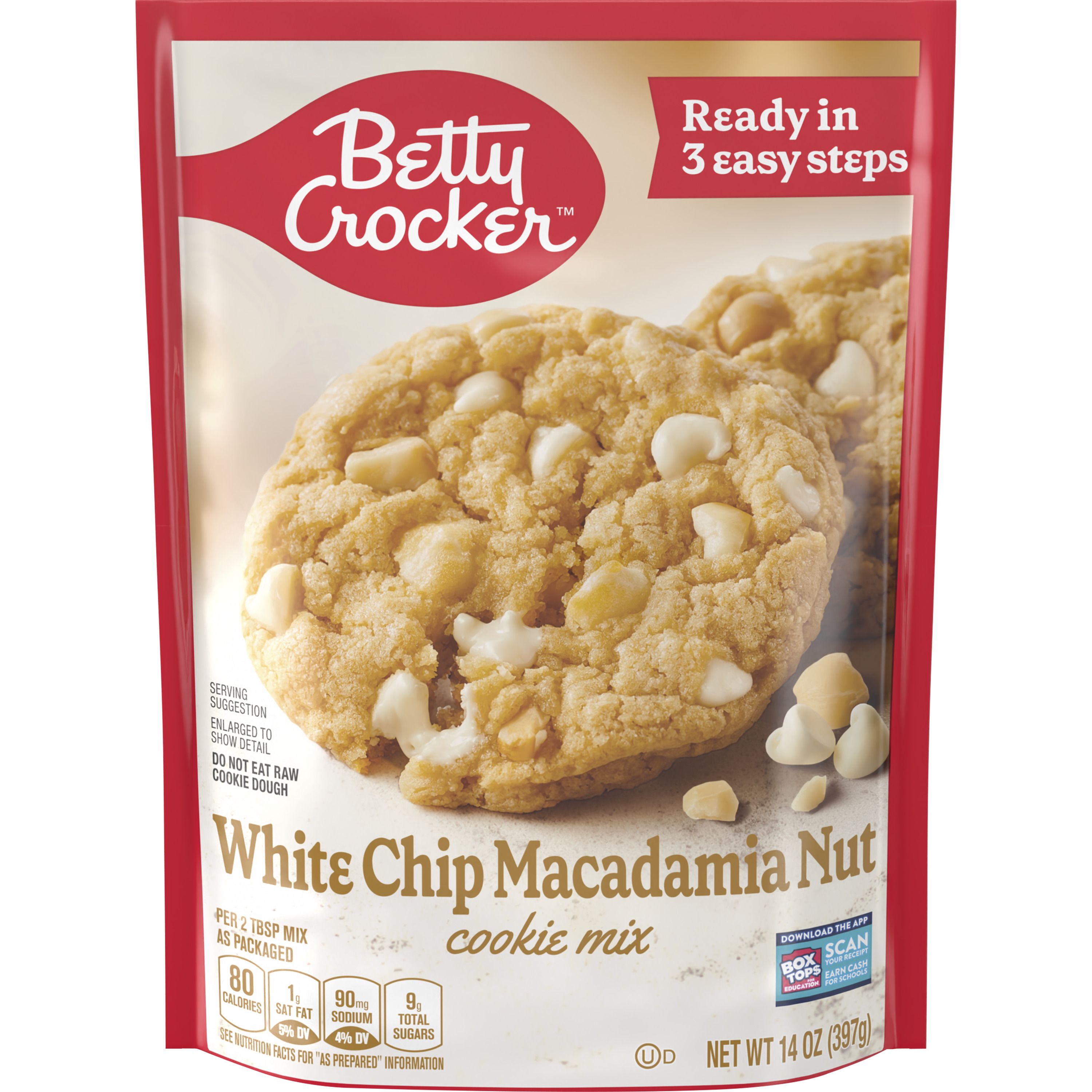 Betty Crocker™ White Chocolate Macadamia Nut Cookie Mix - Front