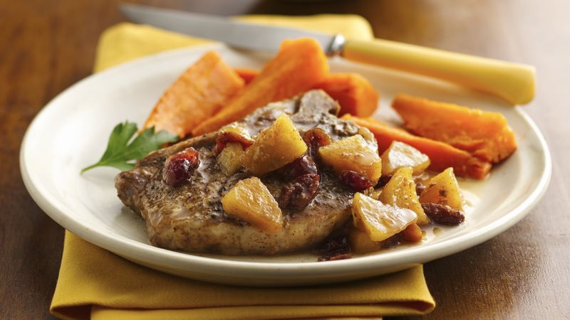 Slow-Cooker Pork Chops with Apple Chutney