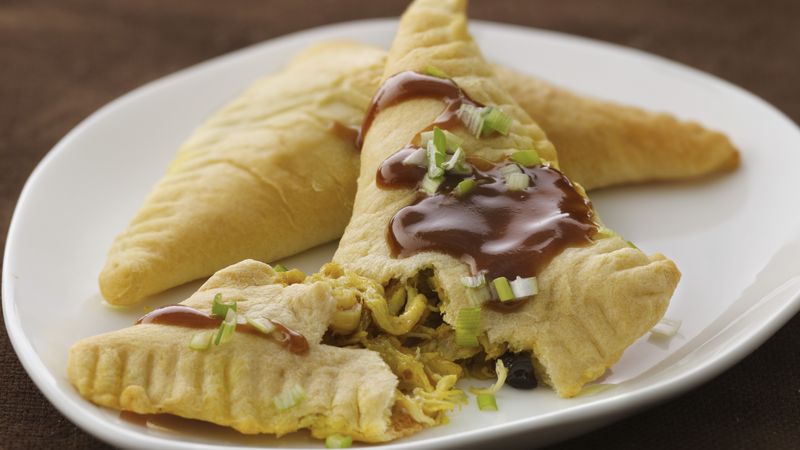 Indonesian Chicken Turnovers with Spicy Peanut Sauce