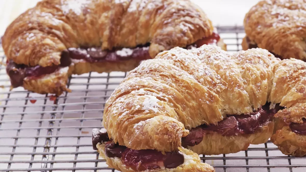 Chocolate Cherry Croissants