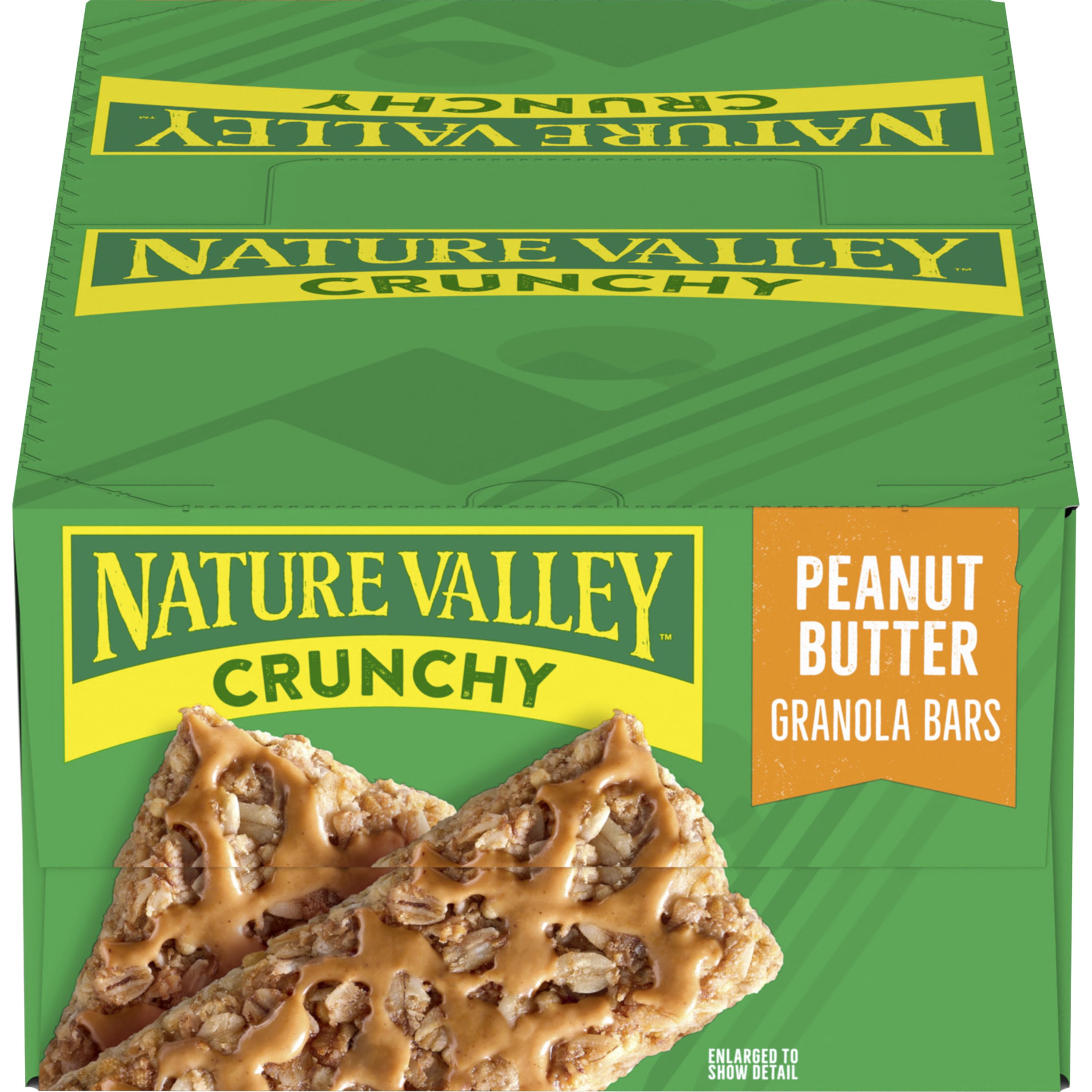 Front - 3D Nature Valley(TM) Crunchy Granola Bars Peanut Butter (Double Bar) (18 ct) 1.49 oz oz