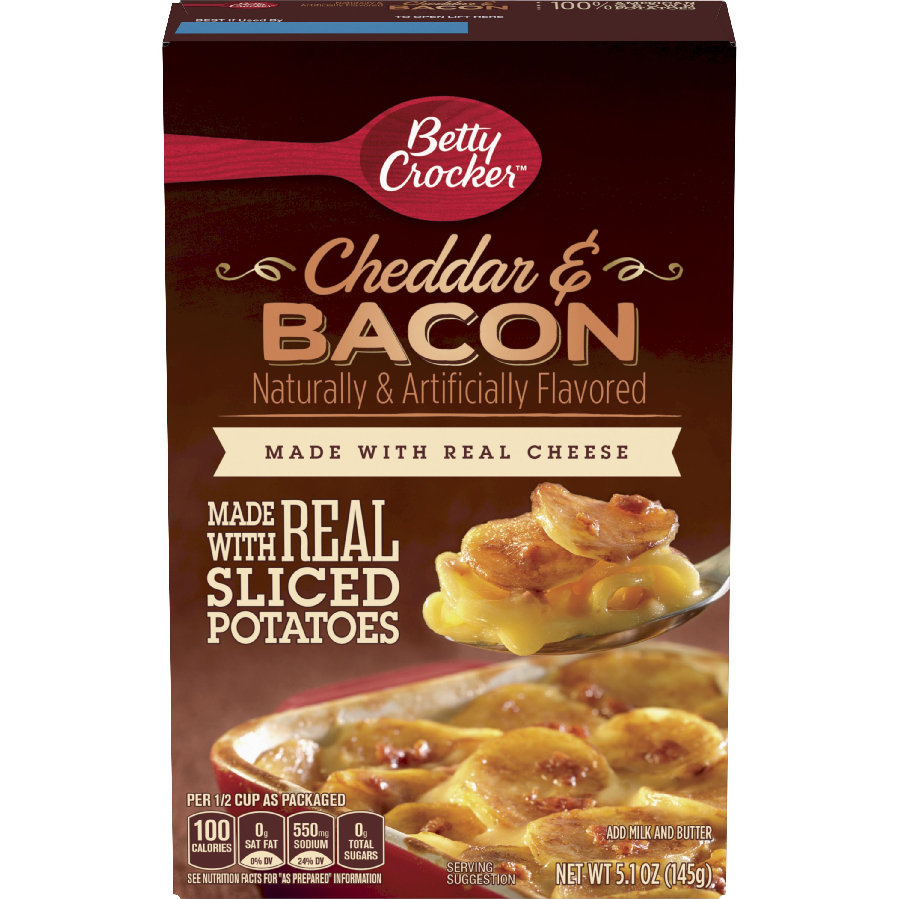 Betty Crocker Cheddar & Bacon Potatoes - Front