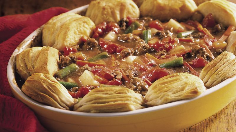 Biscuit-Topped Hamburger Stew