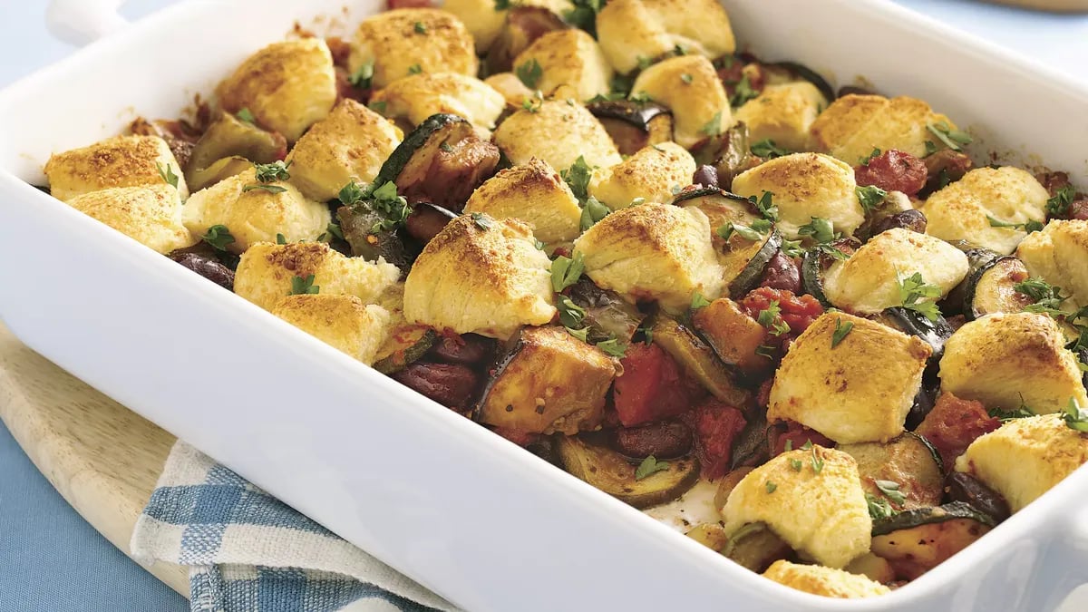 Crescent-Topped Ratatouille Casserole