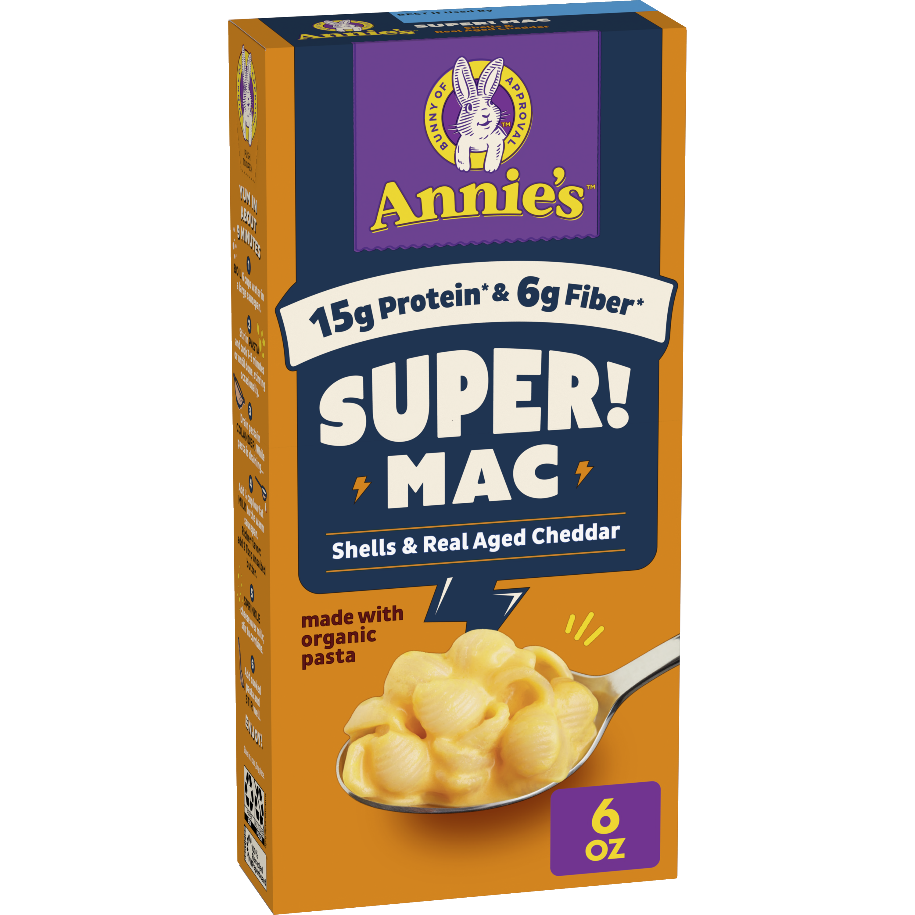 Annie's SUPER! Mac Shells & Real Aged Cheddar | Annie's Homegrown