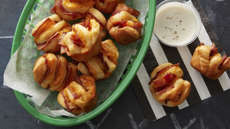 Bacon-Cheddar Hasselback Biscuit Bites
