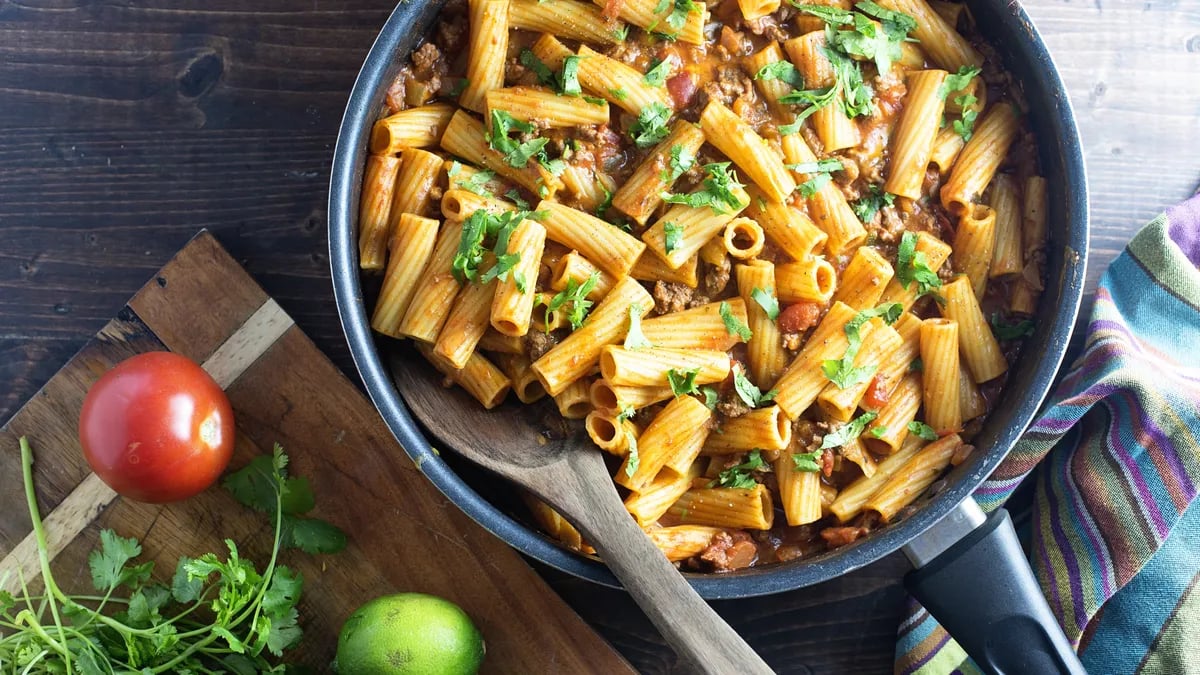 One-Pot Taco Rigatoni