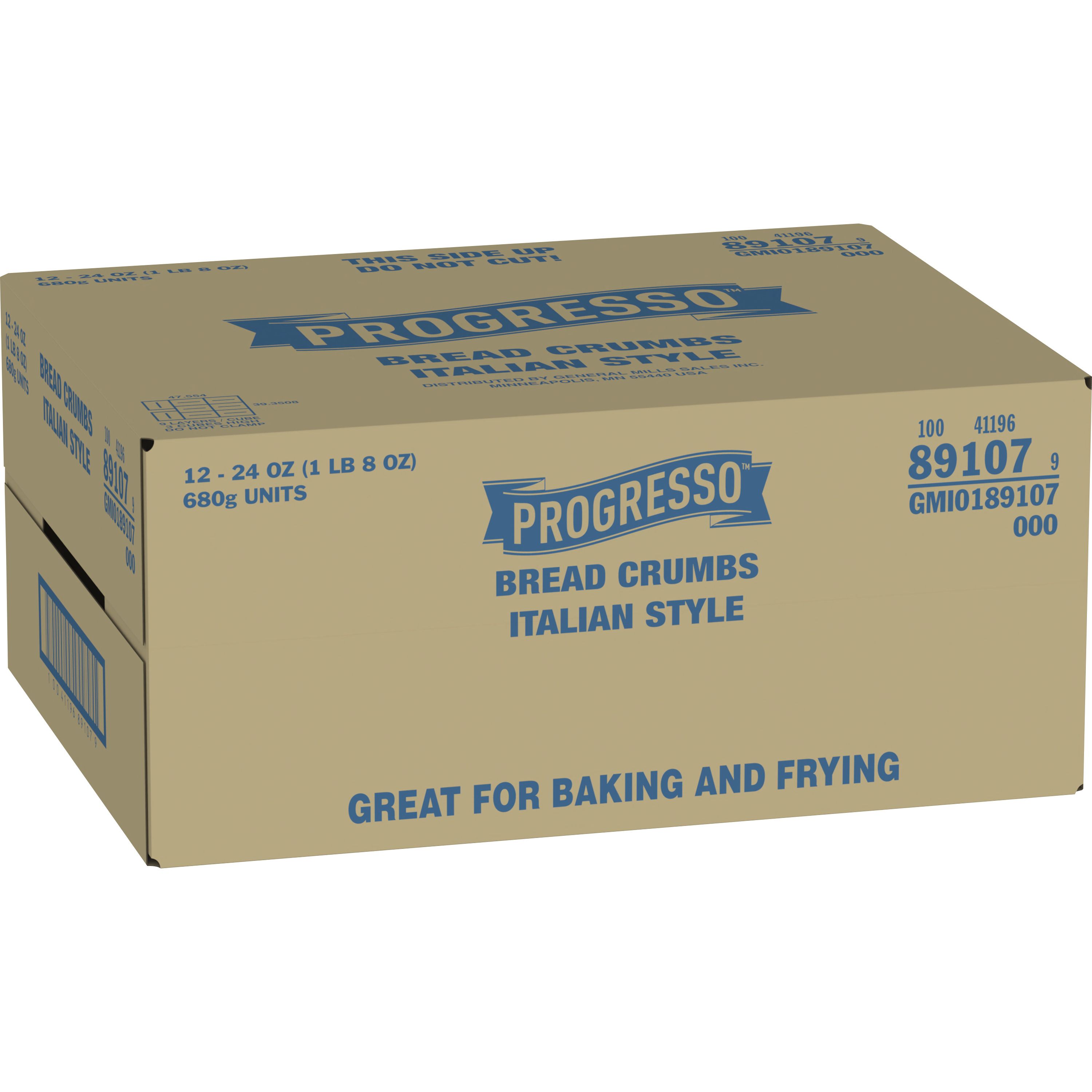Case - Left Front 3D Progresso(TM) Bread Crumbs Italian Style (12 ct) 24 oz