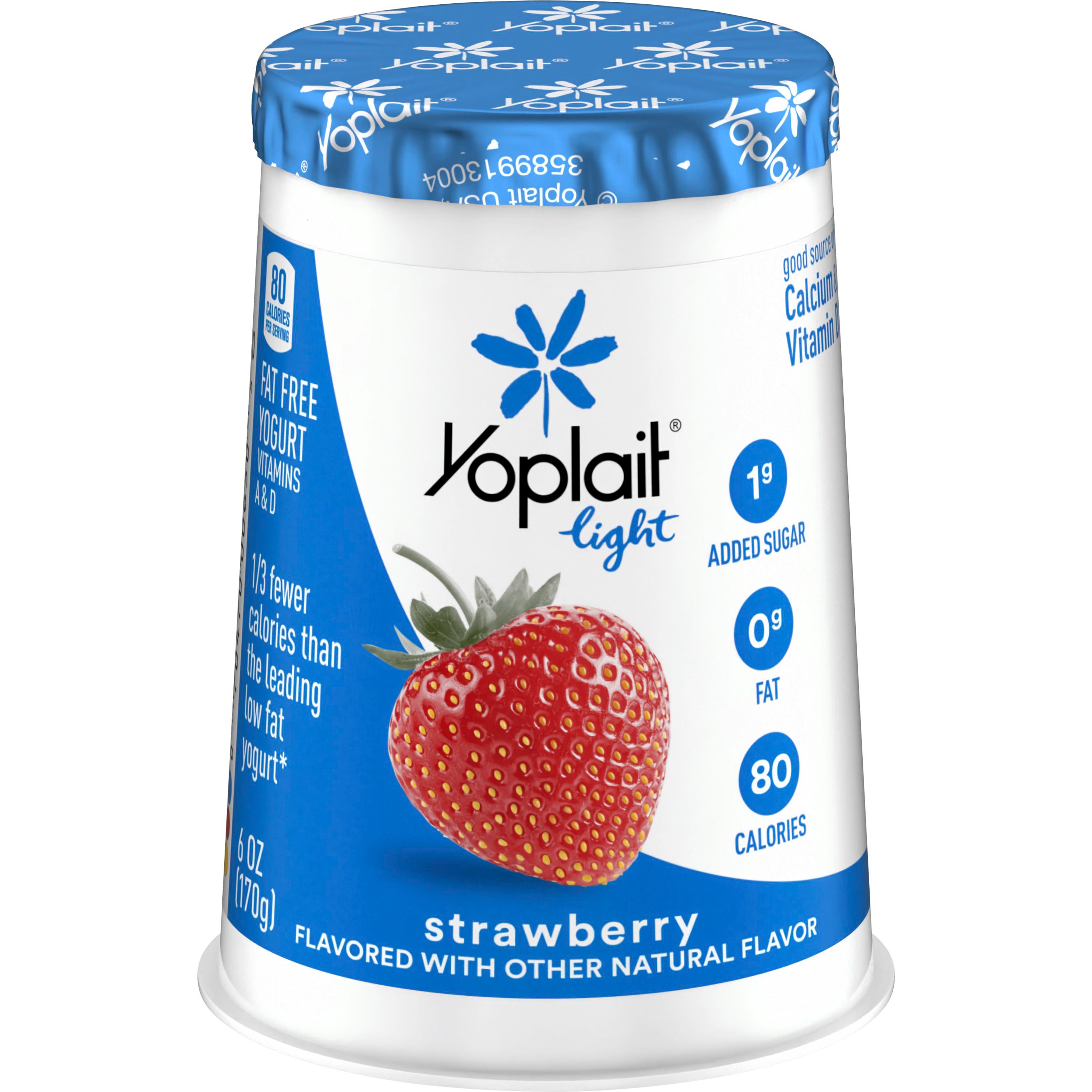 Front - 3D Yoplait(R) Light Yogurt Single Serve Cup Strawberry (12 ct) 6 oz