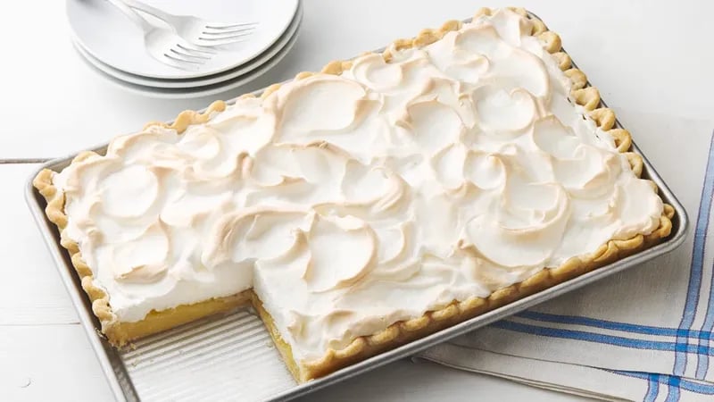 Lemon Meringue Slab Pie