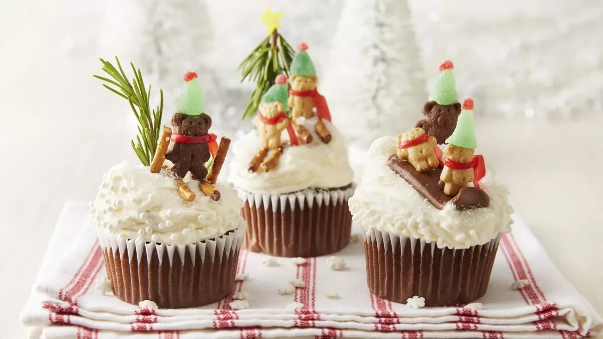 Teddy’s Winter Wonderland Cupcakes