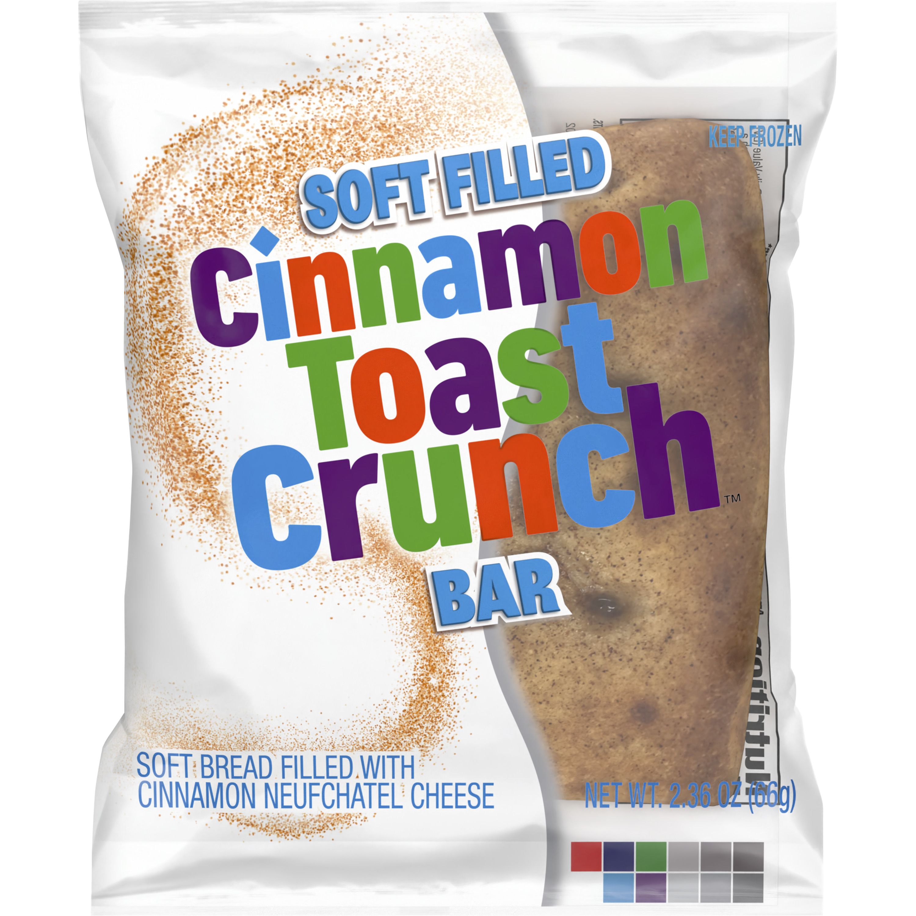 Front - 3D Pillsbury Frozen Meals Soft Filled Bar Single Serve Pouch Cinnamon 72/2.36 OZ