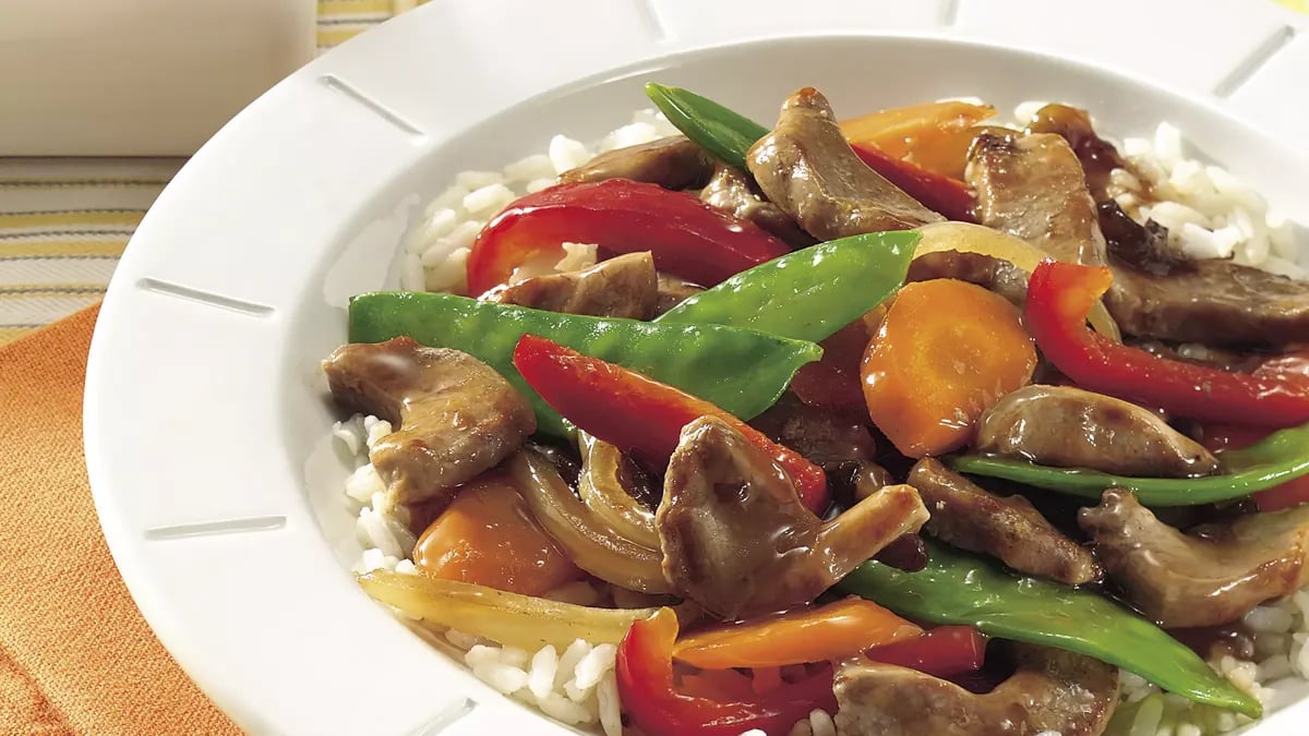 Sweet Plum-Pork Stir-Fry