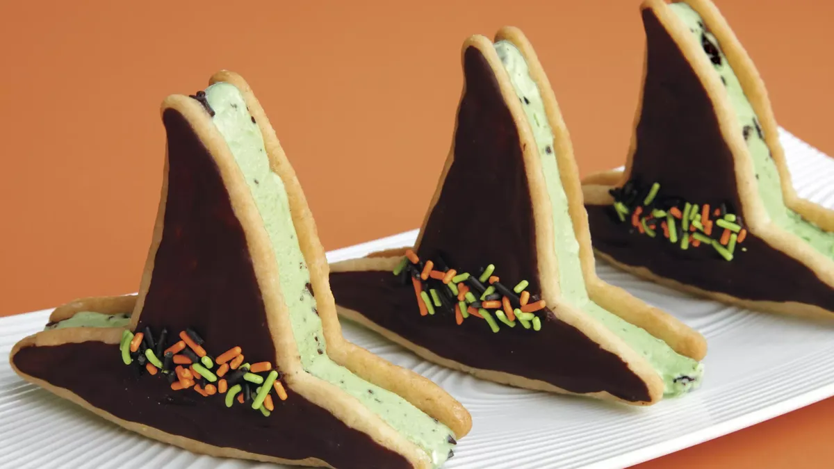 Witch Hat Ice Cream Sandwiches