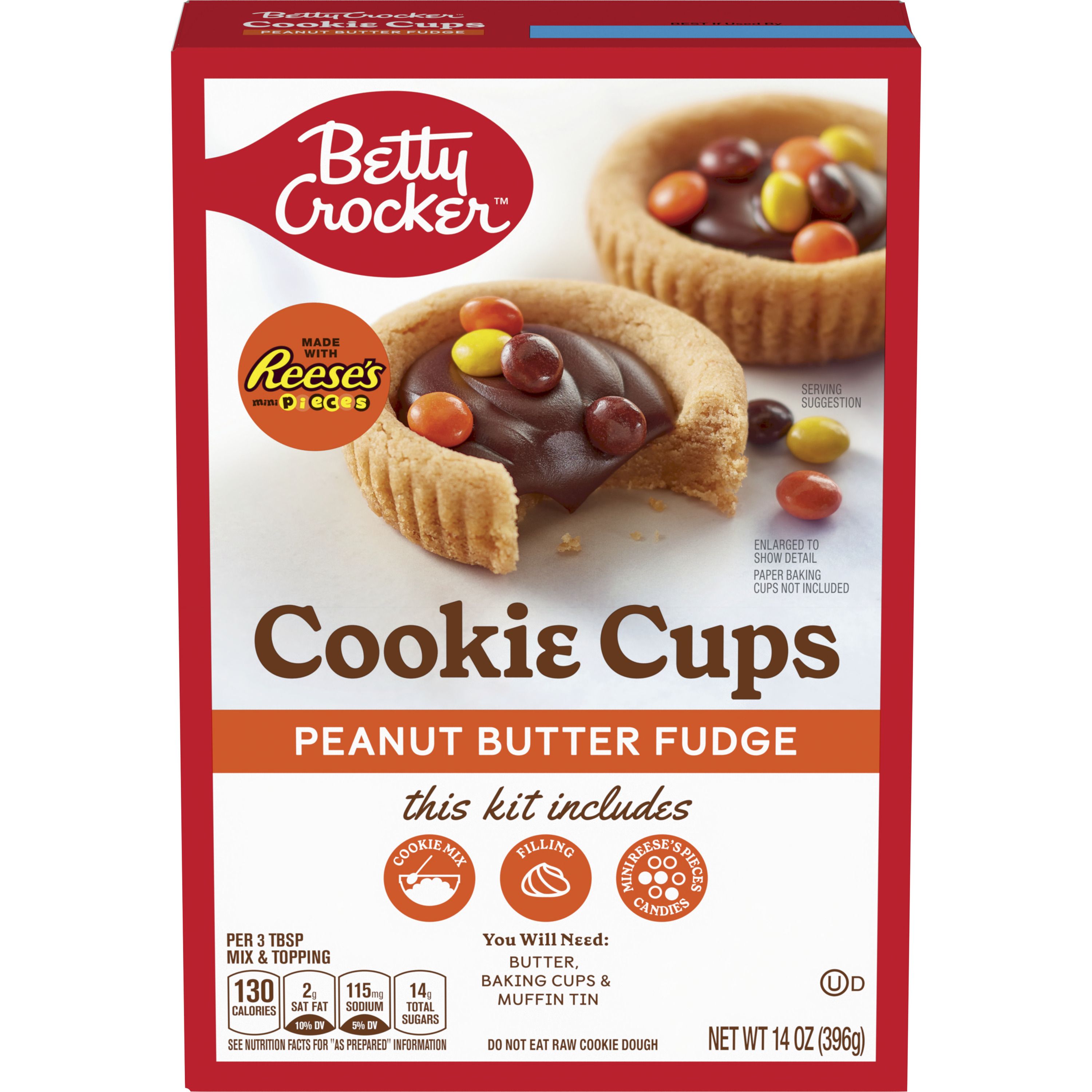 Betty Crocker Cookie Cups - Peanut Butter Fudge - Front