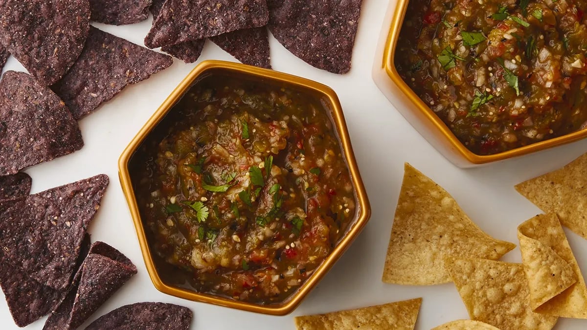 Roasted Tomatillo and Tomato Salsa