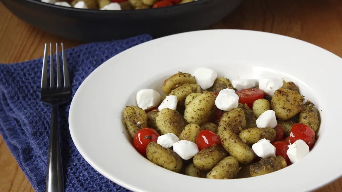 Pan-Fried Caprese Gnocchi