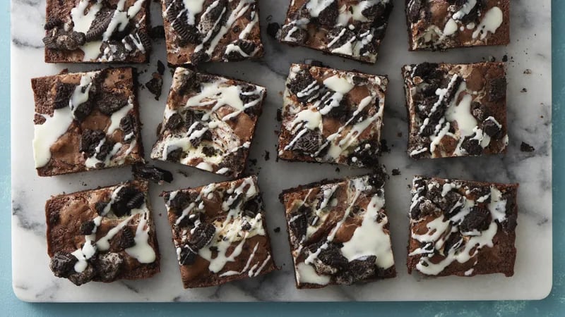 Cream Cheese Oreo Swirl Brownies