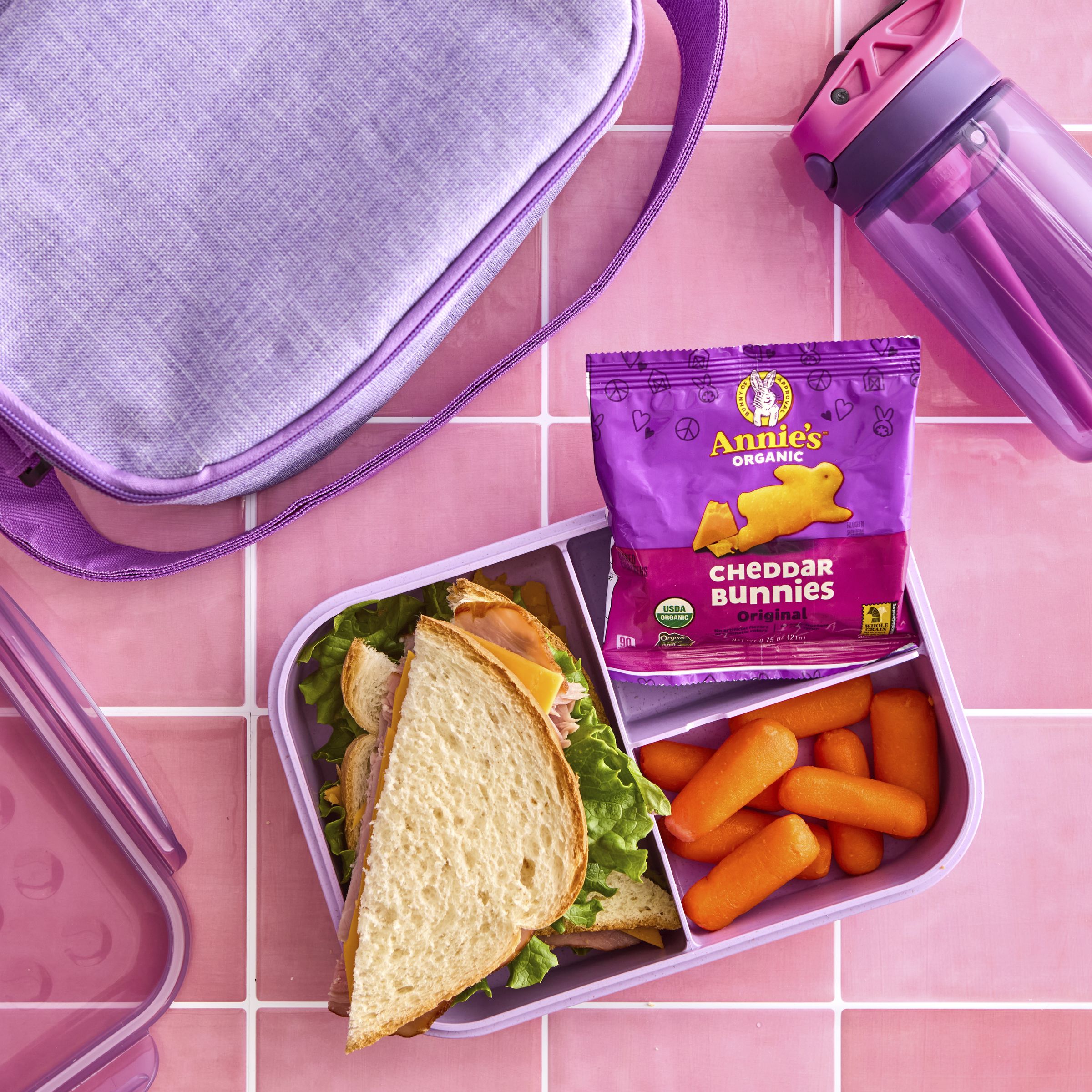  Styled Annies Cheddar Bunnies Organic Snack Crackers Single Serve Pouch Cheddar Cheese 100/0.75 OZ