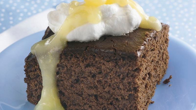 Gingerbread with Lemon Sauce and Whipped Cream