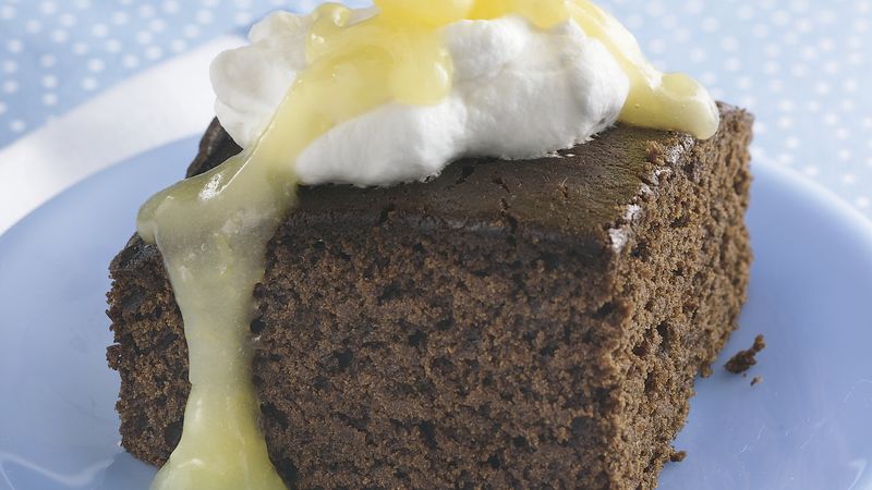 Gingerbread with Lemon Sauce and Whipped Cream