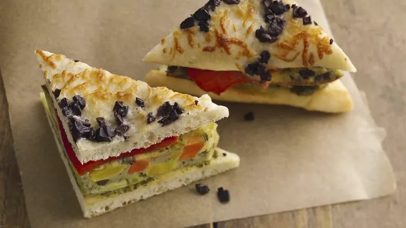 Veggie Frittata Breakfast Sandwiches