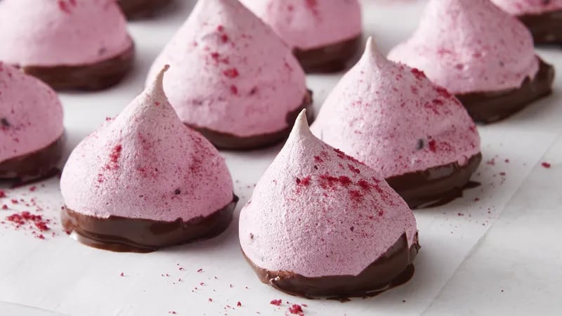 Raspberry-Chocolate Chip Meringues